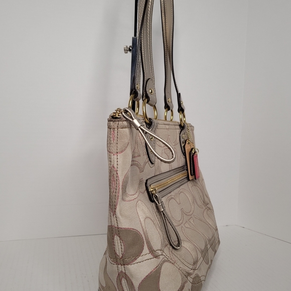 Coach Poppy Metallic Hallie Tote #M1220-23473 - Picture 4 of 16